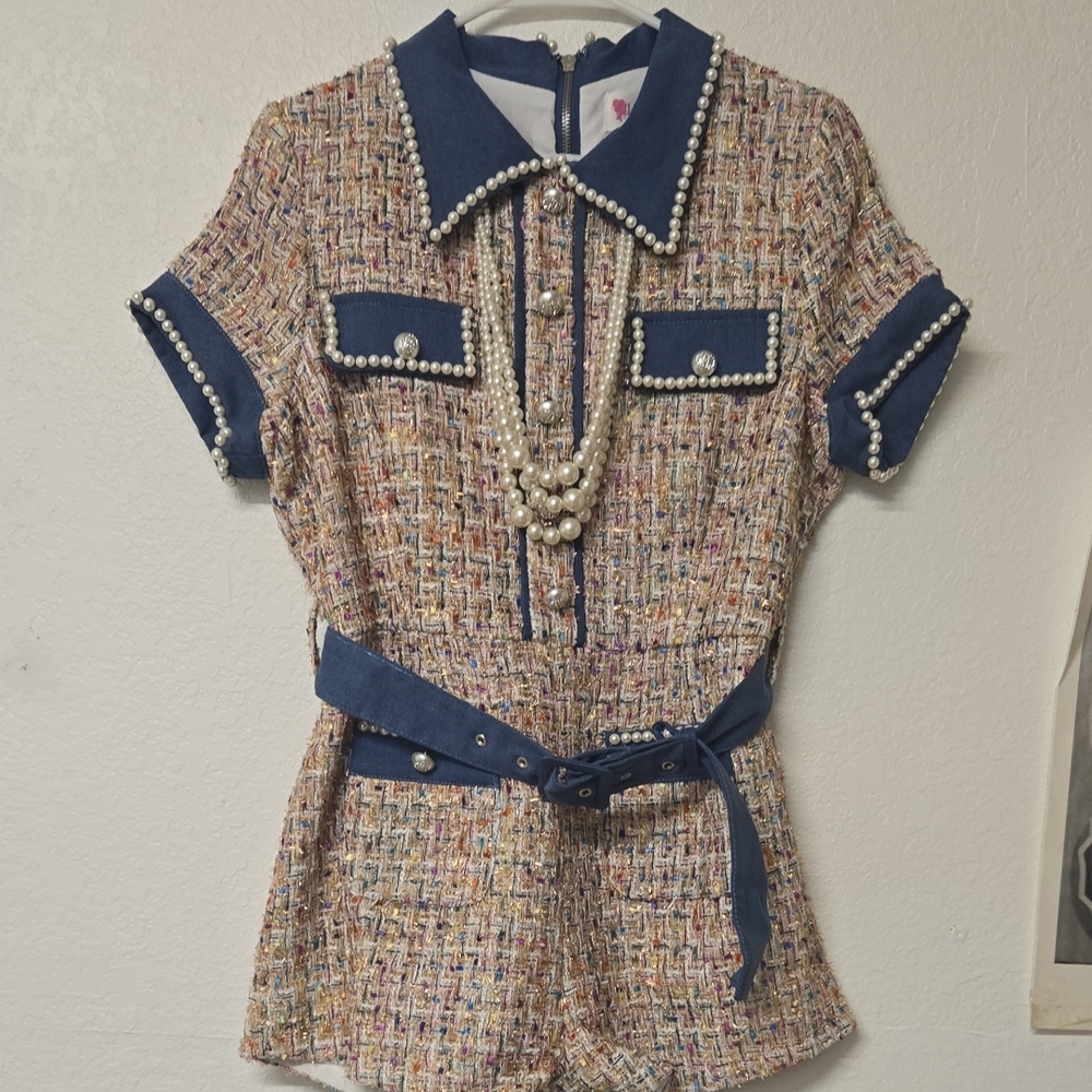 Stylish Multicolor Jumpsuit with Blue Accents